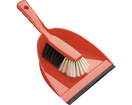 Ensemble pelle et balayette avec lèvre plastique Ensemble pelle et balayette avec lèvre plastique