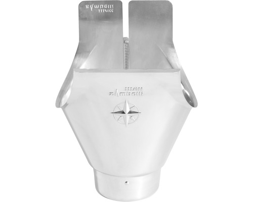 Naissance de gouttière Zambelli zinc-titane rond pour taille de gouttière 250 mm évacuation Ø 80 mm Gouttière de toit Zambelli en métal