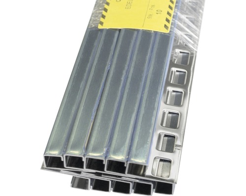 Arrêt de bord pour carrelage domaine professionnel Dural Squareline 12,5 mm acier inoxydable 300 cm lot de 10 Arrêt de bord pour carrelage domaine professionnel Dural Squareline 12,5 mm acier inoxydable 300 cm lot de 10