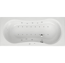 Rechteckige Badewanne mit Whirlpoolfunktion, Ansicht von oben