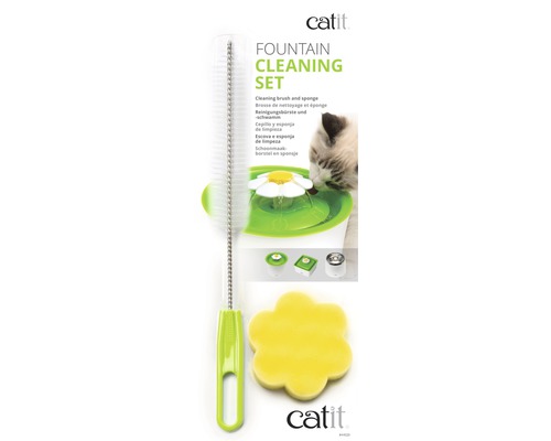 Catit Kit de nettoyage pour fontaine avec brosse de nettoyage et éponge