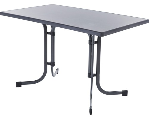 Table de jardin avec plateau de table Sevelit 115 x 70 x 72 cm pliante ardoise