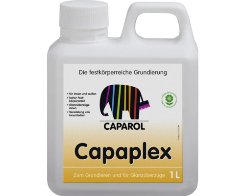 Couche de protection brillante Caparol Capaplex peau d'éléphant 1 l Primaire Caparol Capaplex dans une bouteille de 1 litre