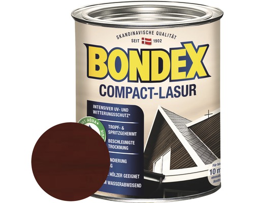 Bondex Compact Lasur Dose mit Farbbeispiel
