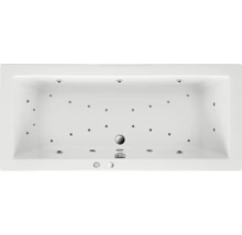 Rechteckige Badewanne mit Hydromassagefunktion, Innenansicht.