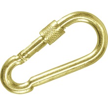 Feuerwehr-Karabiner m. Schraube 8x80 mm gelb verzinkt