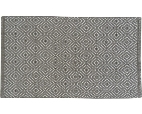 Tapis gris avec motif losanges