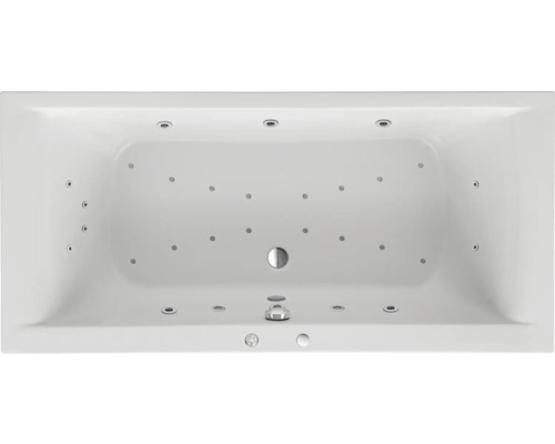 Baignoire balnéo rectangulaire OTTOFOND Wistula 80 x 170 cm blanc brillant 55640 Baignoire balnéo rectangulaire vue de dessus