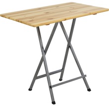 Klapptisch mit Holzplatte und Metallgestell