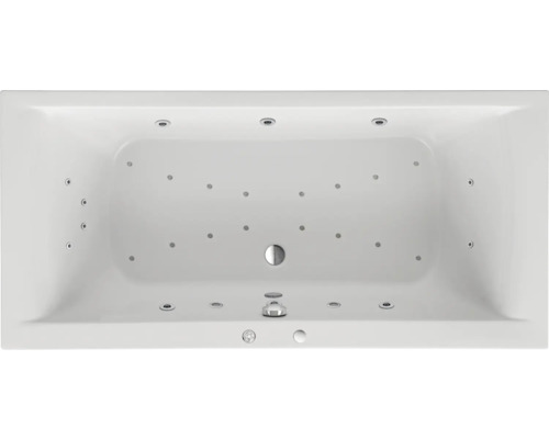 Baignoire balnéo rectangulaire OTTOFOND Wistula 80 x 190 cm blanc brillant 55660 Baignoire balnéo rectangulaire avec jets