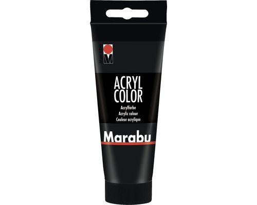 Peinture acrylique pour artiste Marabu Acryl Color 073 noir 100 ml