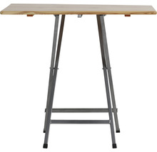 Klapptisch mit Holzplatte und Metallgestell
