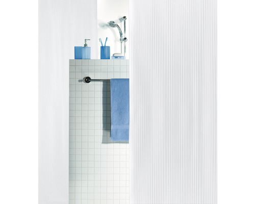 Rideau de douche Spirella Twill blanc 180x200 cm