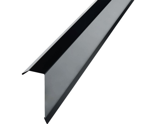 Angle d'arête PRECIT pour tôle trapézoïdale H12 noir foncé RAL 9005 2000 x 40 x 100 mm (épaisseur du matériau = 0,5 mm)