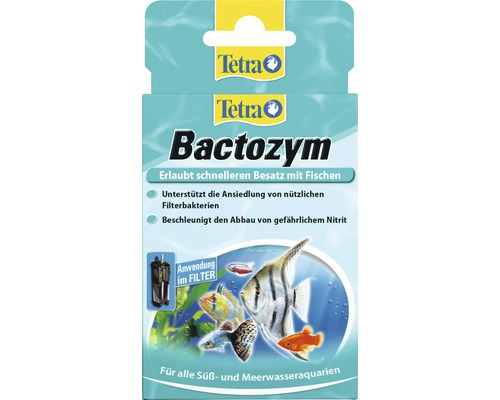 Tetra Bactozym pour une occupation plus rapide des aquariums d''eau douce et d''eau de mer avec des poissons