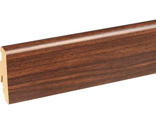 SKANDOR Sockelleiste Bubinga FOFA072 FU60L 19 x 58 x 2400 mm Sockelleiste aus Holzwerkstoff mit Holzdekor
