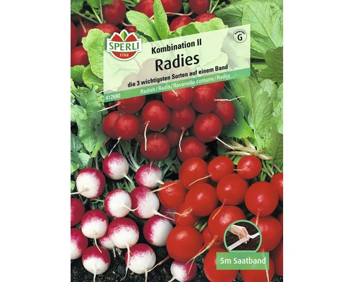 Combinaison de radis II semence de légumes Sperli ruban de graines