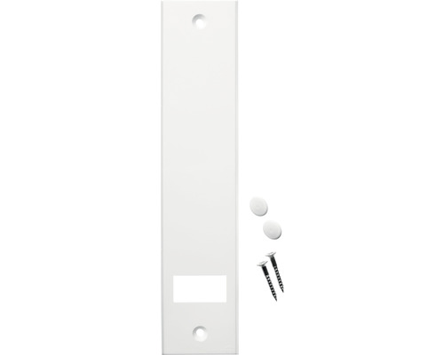 Cache blanc pour interphone de porte avec vis et capuchons