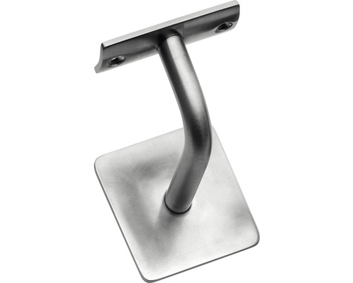 Support de main courante acier inoxydable brossé carré coudé avec vis à double filetage Support de main courante acier inoxydable brossé carré coudé avec vis à double filetage