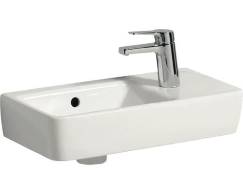 Lave-mains GEBERIT Renova Compact 50 cm tablette à droite blanc 276250000