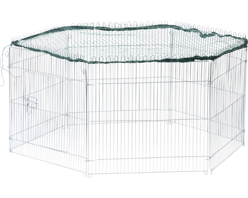 Enclos extérieur pour petits animaux avec filet de protection