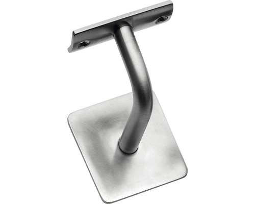 Support de main courante acier inoxydable brossé carré plat coudé avec vis à double filetage Support de main courante acier inoxydable brossé carré plat coudé avec vis à double filetage