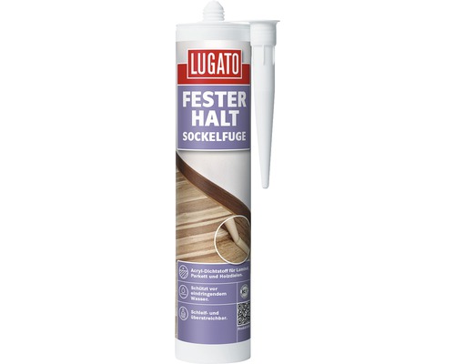 Mastic acrylique Lugato pour plinthes, stratifié, parquet et planches en bois