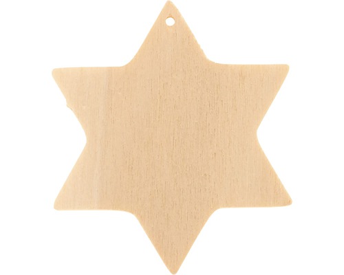 Étoiles en bois Ø 8 cm naturel 4 unités