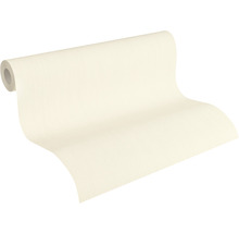 Papier peint intissé 328827 Sumatra uni crème blanc
