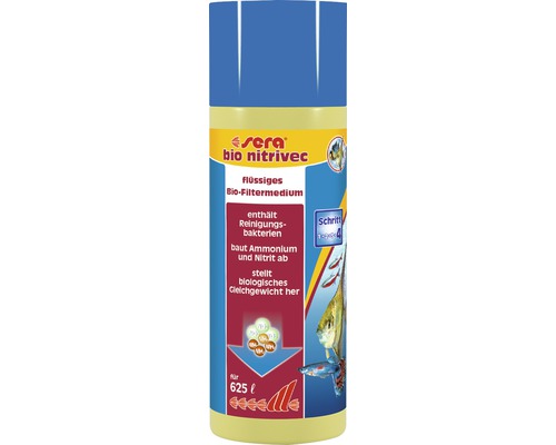 Wasseraufbereiter sera bio nitrivec 250 ml, flüssiges Filtermedium, baut Ammonium und Nitrit ab, für bis zu 625 L
