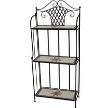 Étagère à trois niveaux avec décor en mosaïque