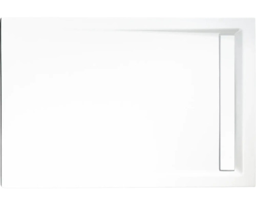 Kit complet receveur de douche SCHULTE Extra-flach 120 x 80 x 2.5 cm blanc alpin lisse D202812 04 44