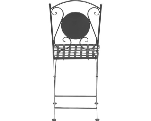 Dekorativer Pflanzenständer aus Metall mit runder Rückenlehne