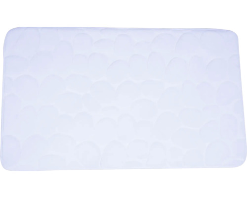 Tapis de bain MSV PEBBLES 50 cm x 80 cm blanc