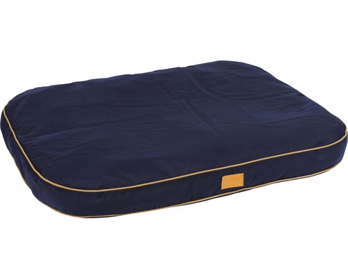 Coussin pour chaise longue KERBL Jerome 60x40 cm navy-cognac Panier pour chien avec bord