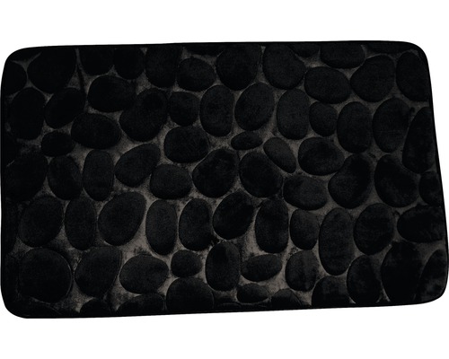 Tapis de bain MSV PEBBLES 50 cm x 80 cm noir