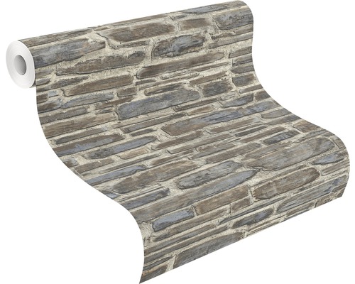 Rouleau de papier peint avec motif de mur en pierre