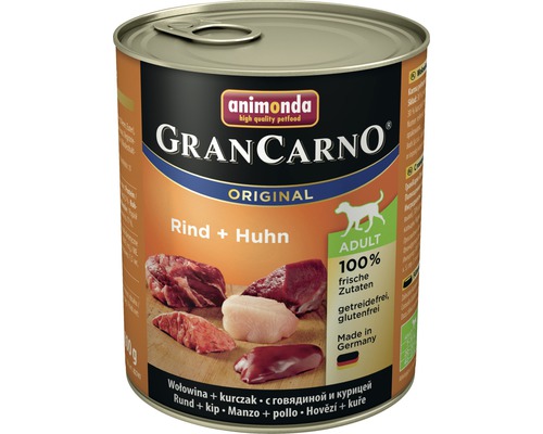 Hundefutter nass animonda Gran Carno Original Adult Rind + Huhn 800 g-0