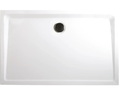 Kit complet receveur de douche SCHULTE Extra-flach 160 x 80 x 3.5 cm blanc alpin lisse D208016 04