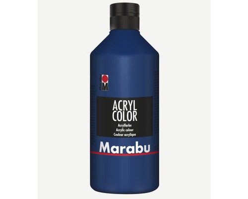 Marabu Acrylfarbe Acryl Color dunkelblau 053 500 ml Flasche Acrylfarbe der Marke Marabu