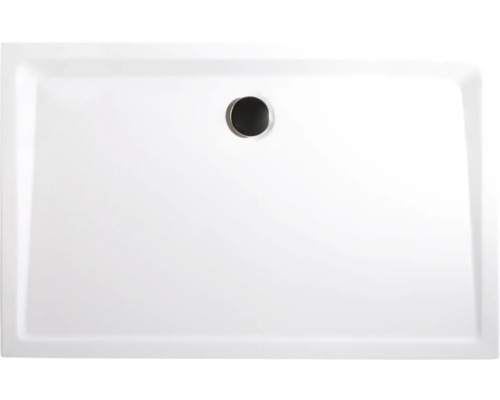 Kit complet receveur de douche SCHULTE Extra-flach 180 x 80 x 3.5 cm blanc alpin lisse D208018 04