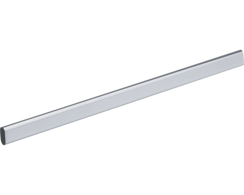 Barre de penderie ovale, 15x30x900 mm, acier gris argent, 1 pièce Barre métallique