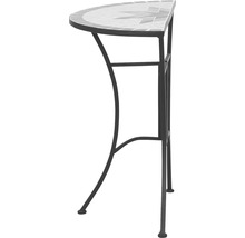 Halbrundes Konsolentisch mit Mosaikplatte und Metallgestell