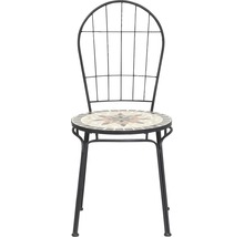 Gartenstuhl mit Mosaiksitzfläche und Metallgestell