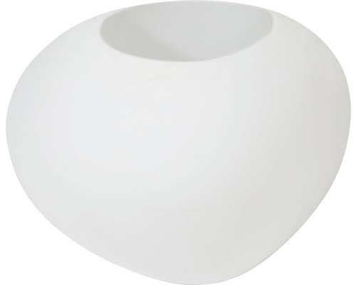 Weisse Vase mit rundlicher Form