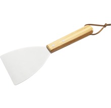 Spatule de barbecue en acier inoxydable avec manche en bois et boucle de suspension