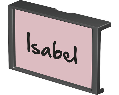 Plaque signalétique avec le nom Isabel