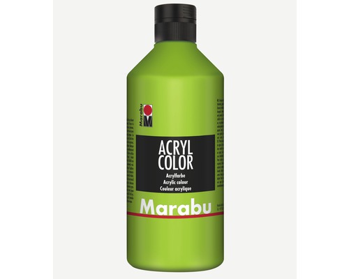 Peinture acrylique Marabu Acryl Color vert feuille 282 500 ml Peinture acrylique Marabu dans un récipient en plastique