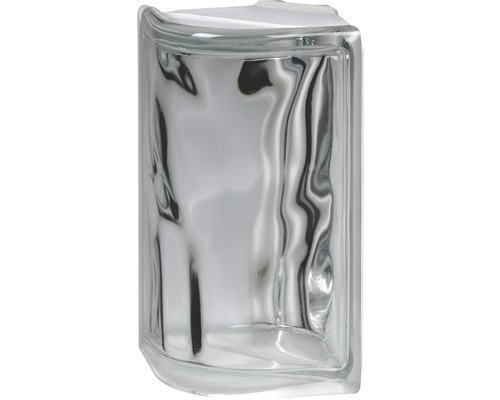 Brique de verre nuage pour angles blanc 19 x 8 x 8 cm