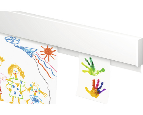 Porte-photos blanc avec des dessins d''enfants